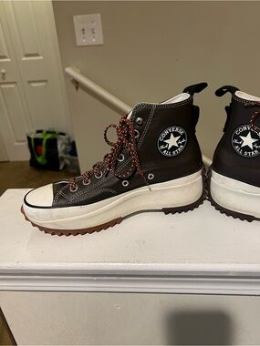 Converse Run Star Hike High Top Sneakers - Brown/White